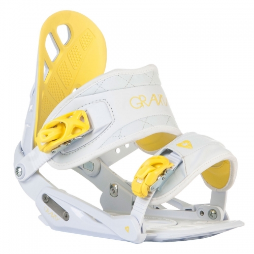 Dámské snowboardové vázání Gravity G1 Lady white/yellow bílé/žluté - VÝPRODEJ