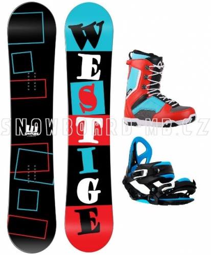 Levný snowboard komplet Westige Square s vázáním a botami - AKCE