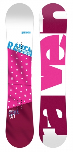 Dámský snowboardový komplet Raven Style růžový a boty bílé - VÝPRODEJ