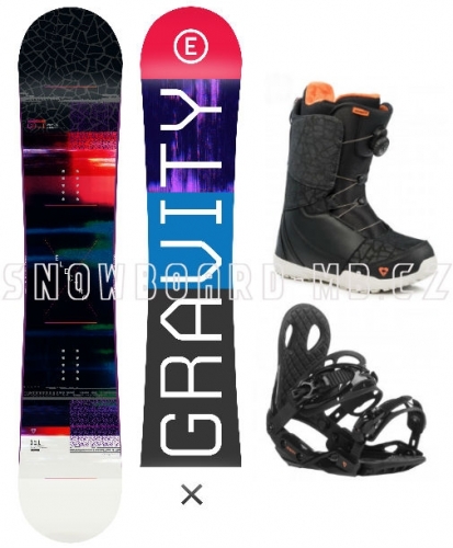 Dámský snowboard komplet Gravity Electra 2020 s rychloutahovacími botami - VÝPRODEJ
