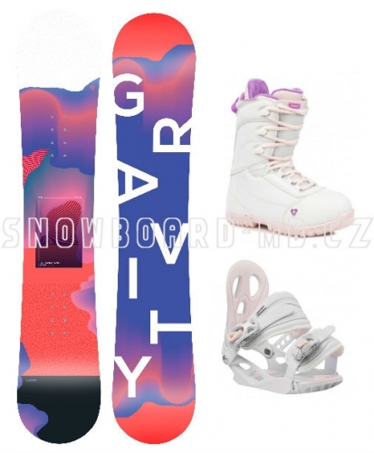 Dětský snowboard komplet Gravity Fairy 2020 pro dívky - VÝPRODEJ