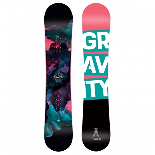 Dámský a dívčí snowboardový set Gravity Thunder s vázáním a botami - VÝPRODEJ