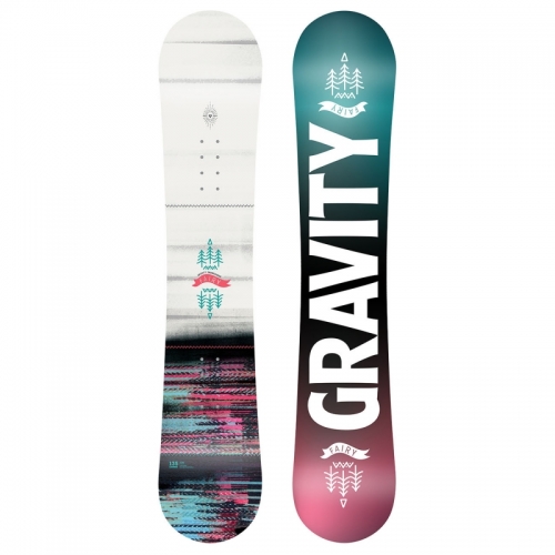 Dětský snowboard komplet pro dívky Gravity Fairy a boty Ema grey - VÝPRODEJ