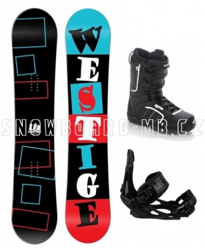 Výhodný a levný snowboard komplet Westige Square s botami - VÝPRODEJ