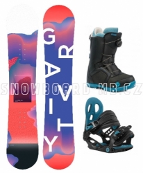 Dívčí dětský snowboard komplet Gravity Fairy, boty s kolečkem Atop