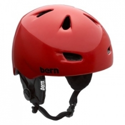 Dětská zimní helma Bern Chico Zipmold - Earpads red