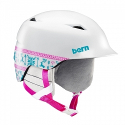 Dětská snb helma Bern Camino satin white fair isle 2019/2020