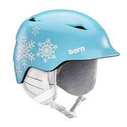 Dětská snowboard helma Bern Camino satin light blue snowflake