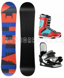 Dětský snowboard komplet Hatchey Drift a s vázáním a botami Westige modro-červené