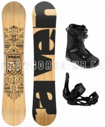 Snowboardový set Raven Solid s vázáním a botami Head s Boa kolečkem