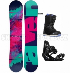 Dámské snowboardové sety Raven Satine s vázáním a boty s kolečkem