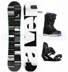 Dámský snowboard komplet Raven Supreme black/mint, boty s kolečkem