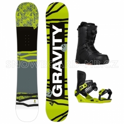 Juniorský snowboardový komplet Gravity Flash 2023/24 a boty s utahováním kolečkem