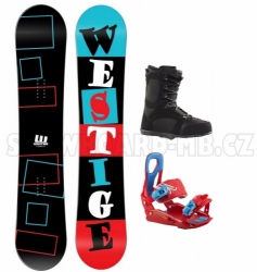Akční levný snowboardový komplet Westige Square s vázáním i botami 