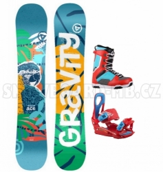 Dětský chlapecký i holčičí snowboard komplet Gravity Ace s vázáním a botami