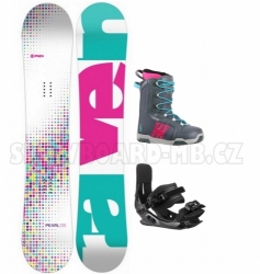 Snowboardový komplet pro dívky Raven Pearl s vázáním a botami 