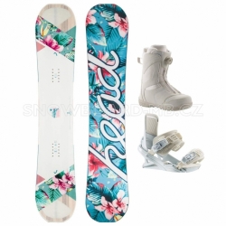 Dámský snowboard komplet Head Everything s bílým vázáním a botami s kolečkem Boa